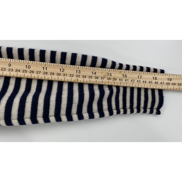 J Crew Sweater Womens Small Navy Striped 100% Cashmere Crewneck Nautical Preppy - Picture 6 of 8
